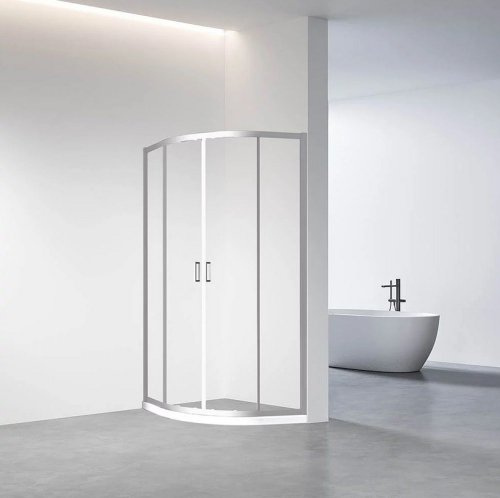 RV01-80-01-C7 Душ угол полукруг RV01 800х800х1950 Стекло прозр 6мм хром Rovigo VECONI