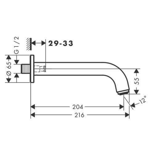 Излив на ванну Vernis Blend Hansgrohe 71420670