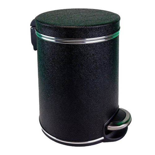 Ведро для мусора Geralis V-KHBH-B 5 л черное/хром
