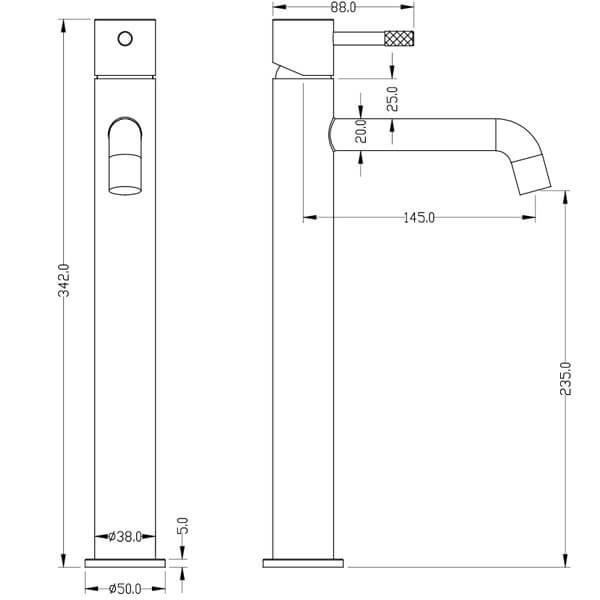 Смеситель для раковины Boheme Uno 462-MW белый матовый