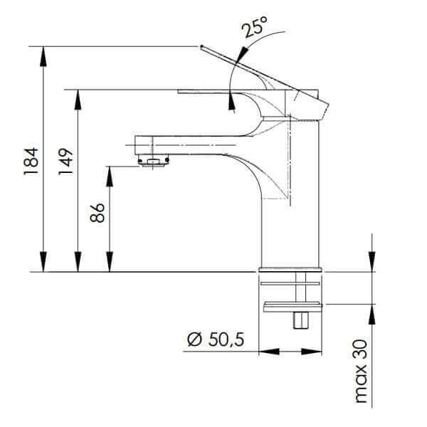 Смеситель для раковины Remer Class Line L12 хром