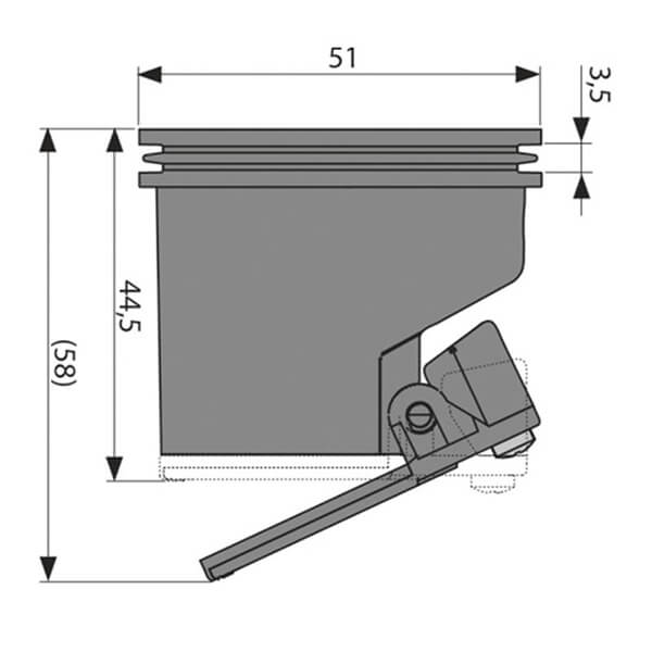 Гидрозатвор комб для желоба APZ-S9 и APZ13 AlcaPlast P144