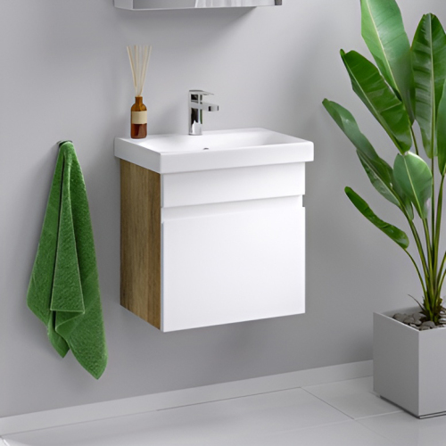 Тумба с раковиной Aqwella Smart SRT0105DB 50 белая