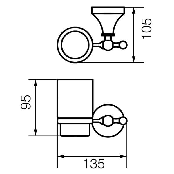 Стакан Gialetta Veragio VR.GIL-6440.BR