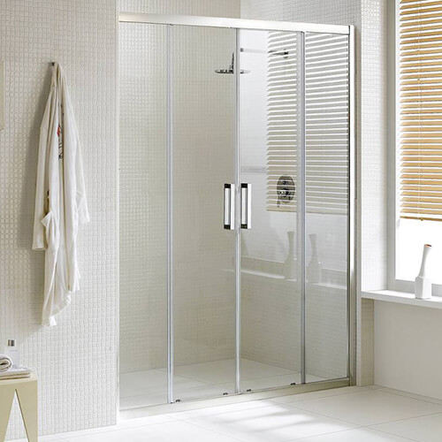 Душевая дверь в нишу AVS Квант Макс 150 профиль хром, стекло прозрачное