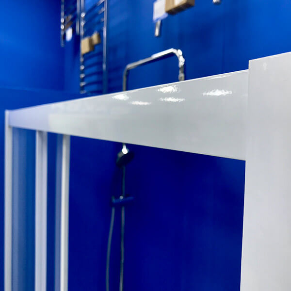 Душевая дверь в нишу AVS Квант 120 профиль белый матовый, стекло прозрачное