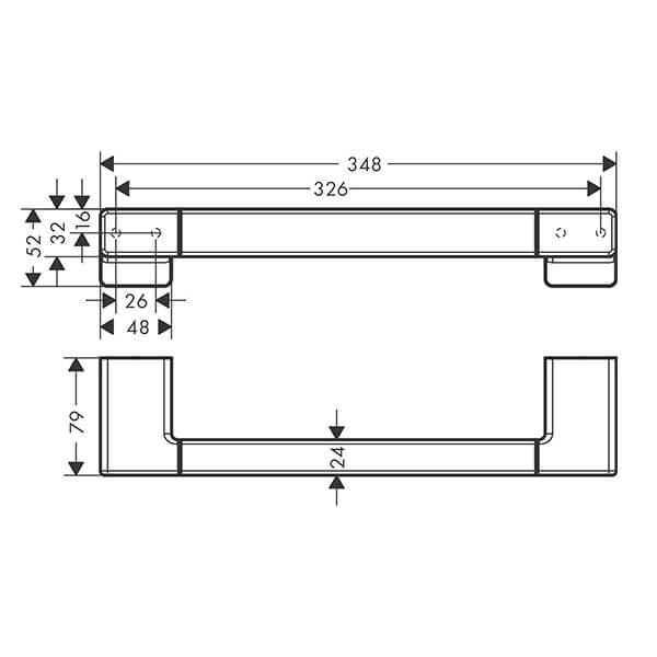 Поручень Hansgrohe черный хром 41744340