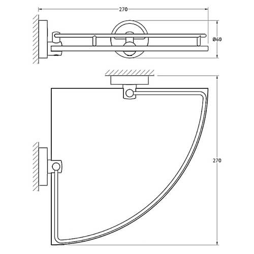 Полка угловая Elite Classic C012