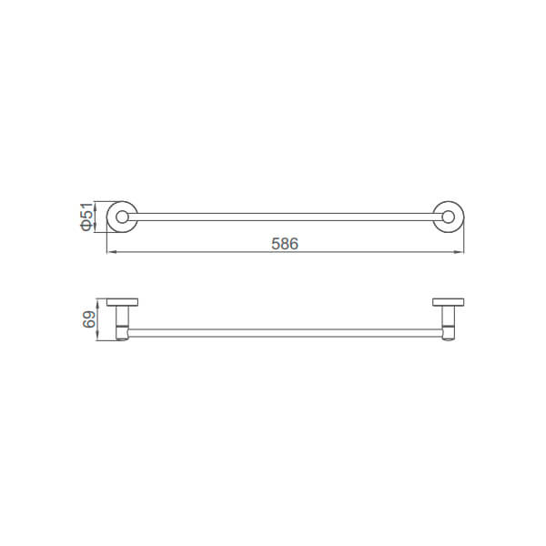 Полотенцедержатель 60 см Accoona A12106