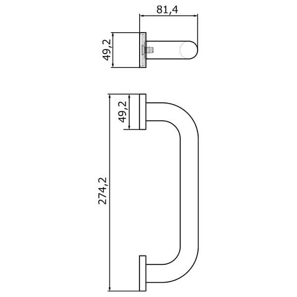 Поручень для ванны 25 см Gifortes VeragioVR.GFT-9028.CR