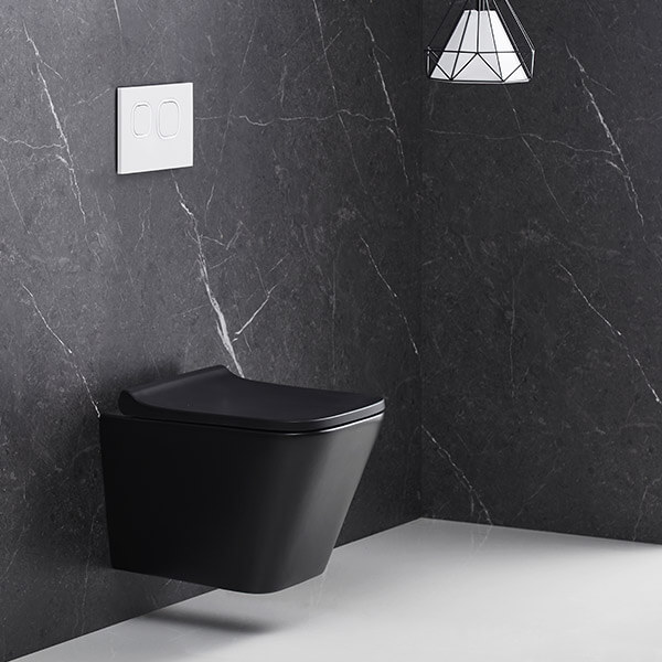 Унитаз подвесной AVS Модерн безободковый, черный матовый