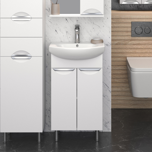 Тумба с раковиной Aqua de Marco Eleganse 50 белая