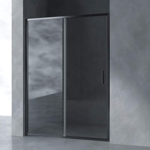 Душевая дверь в нишу AVS Вектор 140 см профиль оружейная сталь, стекло прозрачное