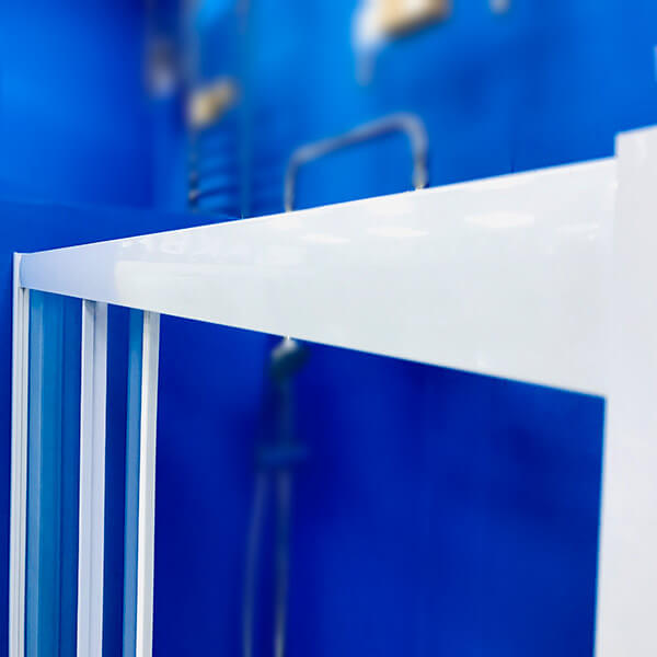 Душевая дверь в нишу AVS Квант 120 профиль белый матовый, стекло прозрачное