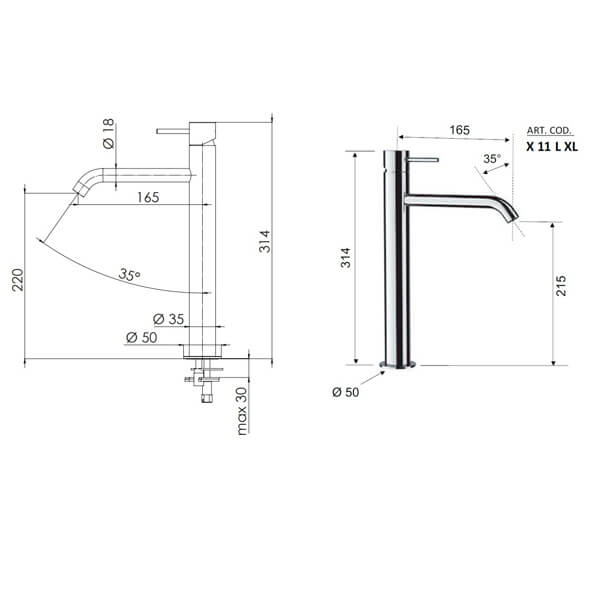 Смеситель для раковины Remer X Style X11LXLBO белый матовый