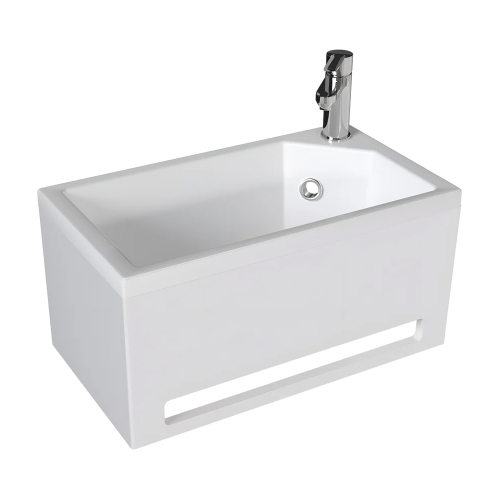 Панель с раковиной Marka One Tiny XS Mini 39x22 R белая