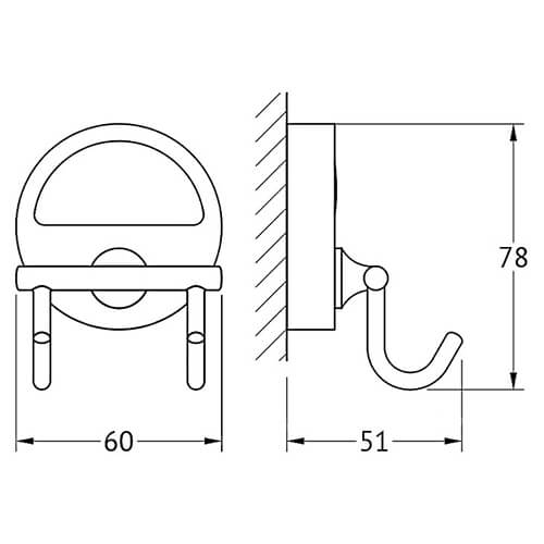 Крючок двойно Elite Classic M002
