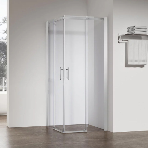 Душевой уголок Veconi RV-50CH 110х90 профиль хром, стекло прозрачное