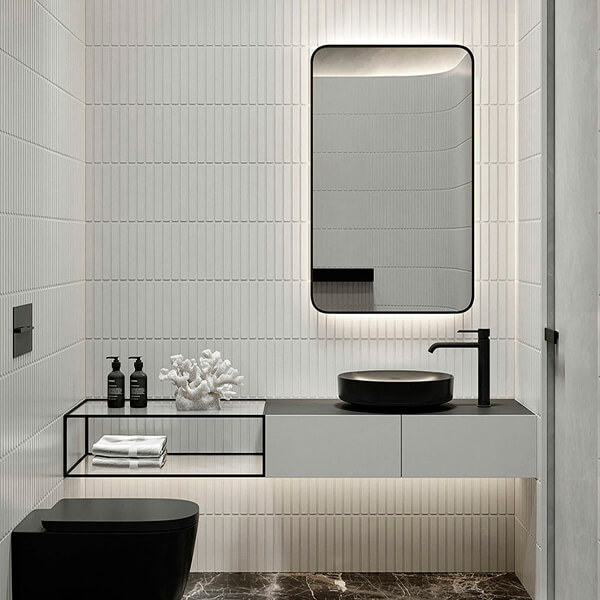 Зеркало с подсветкой AVS Неро 60x100 см, черное