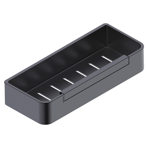 Полка AVS Kori, 30 см, черный матовый, с бортиком-скребком