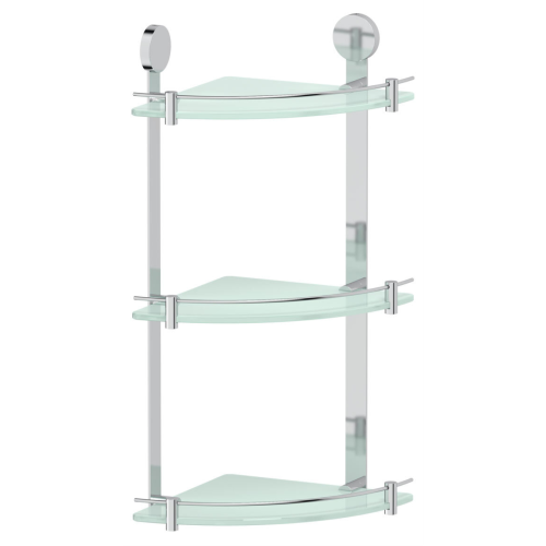 Полка стеклянная угловая тройная ...
