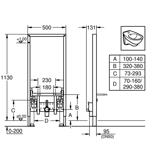 Система инсталляции Rapid SL Grohe 38553001