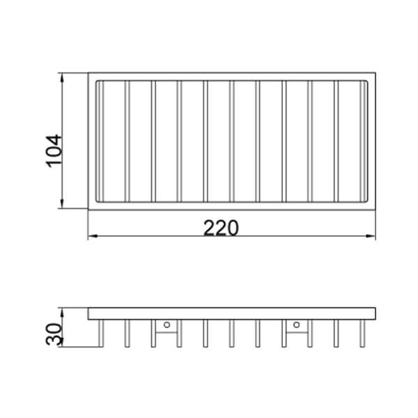 Полка 110х220х30 Basket Veragio VR.GFT-9047.BR