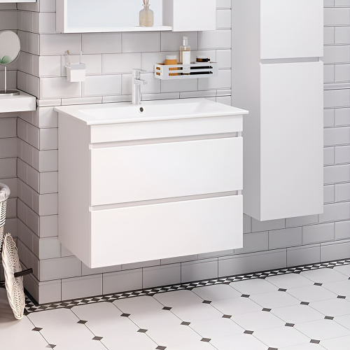 Тумба с раковиной Runo Манхэттен 00-00001047+00-00001022 75 см