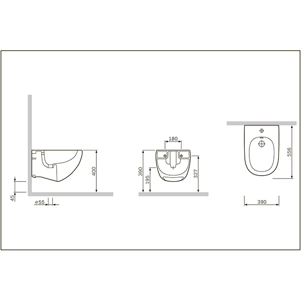Биде Sensation AM PM C303411WH
