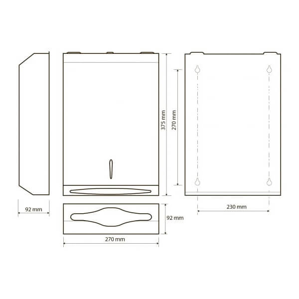 Диспенсер бумажных полотенец Hotel Bemeta 113103045