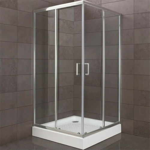 Душевой уголок BelBagno Uno UNO-195-A-2-100-C-Cr 100х100 профиль хром, прозрачное стекло