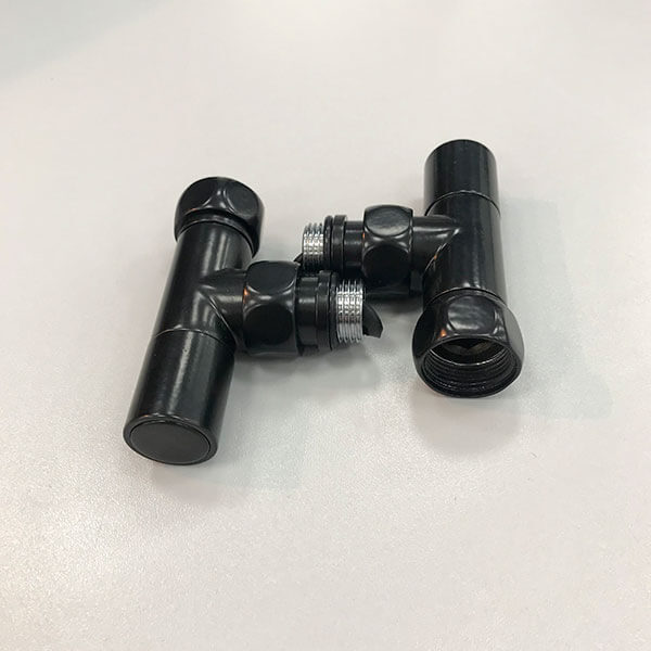 ZZ4708 Вентиль 3/4"х1/2" г/ш (пара) круг 9005 черный матовый TERMINUS