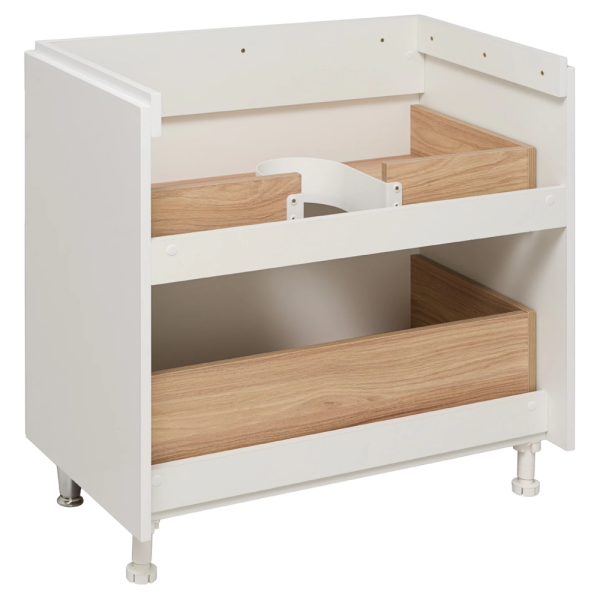 Тумба с раковиной Runo Афина Moduo 80 белая