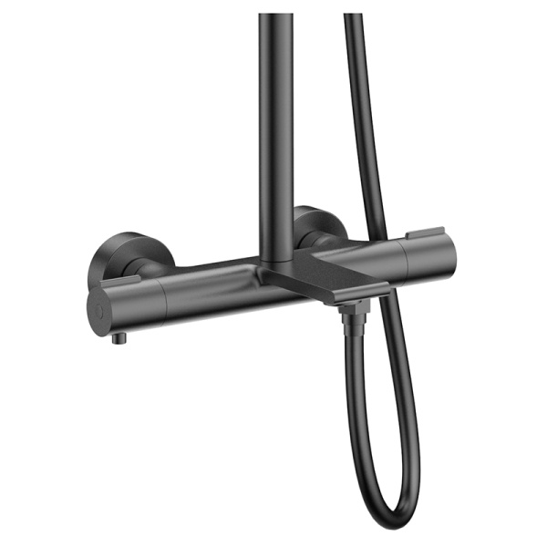 Душевая стойка с изливом AVS Elegant оружейная сталь