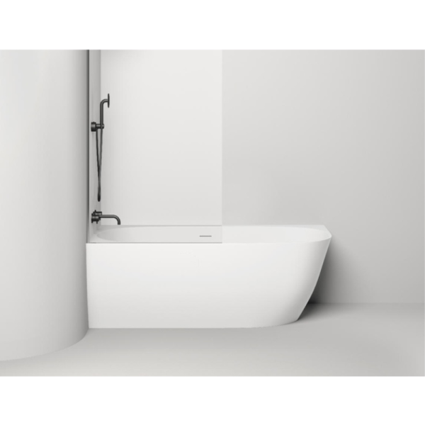Ванна из искусственного камня Salini Sofia Corner S-Stone 170x85 L белая матовая, с донным клапаном
