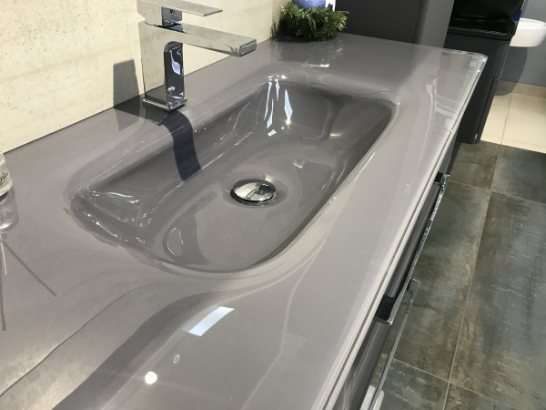 Раковина стеклянная 1200 Графит Accord Caprigo OW15-2215-R810