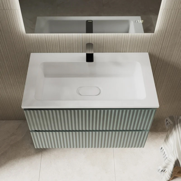 Тумба с раковиной RAVAL Coste 80 зеленая