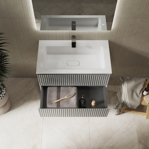 Тумба с раковиной RAVAL Coste 80 светло-серая