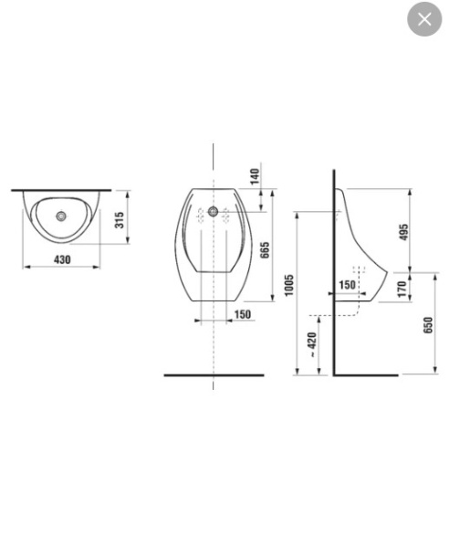 ZRU9310181 Писсуар с ИК сенсором ACCESS ROCA 