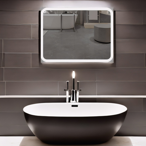 Зеркало с подсветкой AVS Байкал 100x80 см, антипар