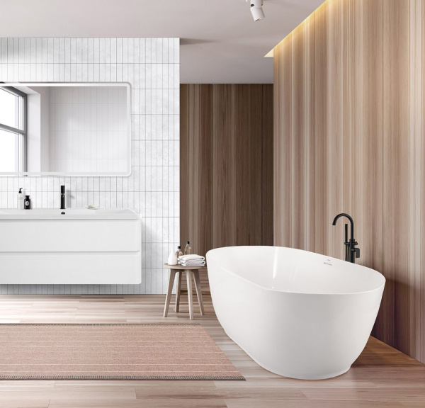 Акриловая ванна BelBagno BB413 170x80 белая матовая, с ножками