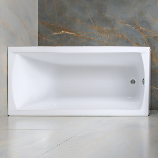 Акриловая ванна AVS Модена 160x70 белая, с каркасом