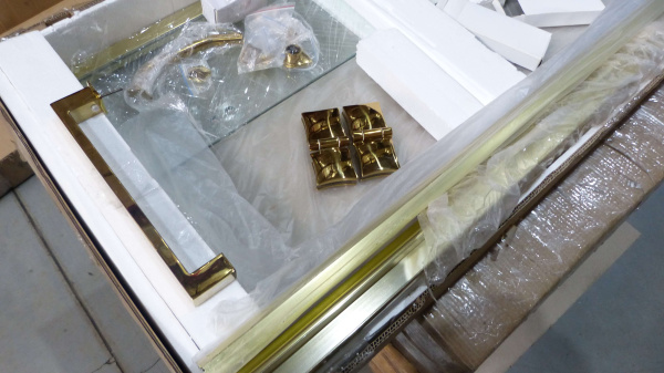 Душевая дверь в нишу Cezares Magic MAGIC-B-12-90-C-G-R 90 профиль золото, прозрачное стекло