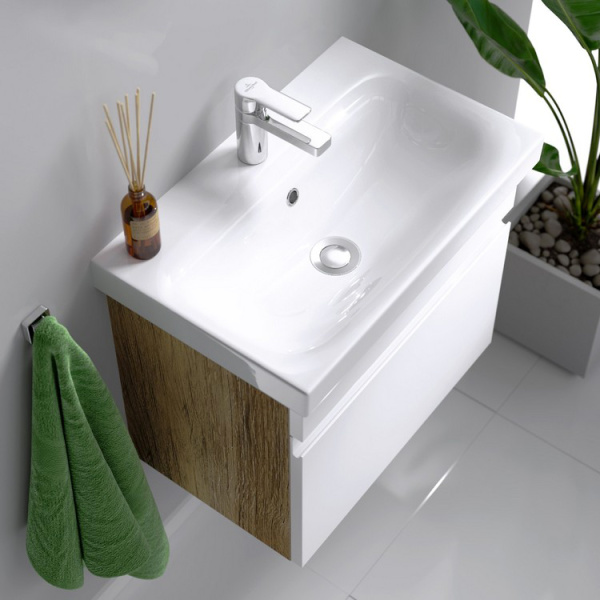 Тумба с раковиной Aqwella Smart SRT0105DB 50 белая