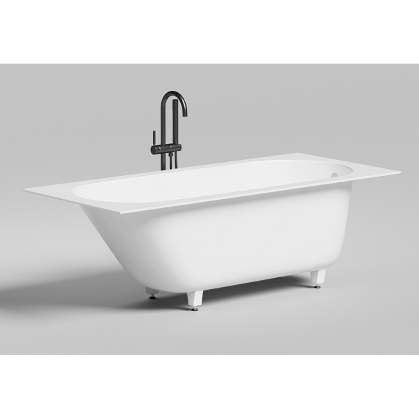 Ванна из искусственного камня Salini Ornella S-Stone 170x75 белая матовая с ножками