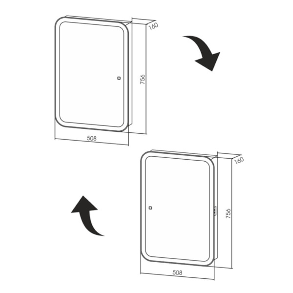 Зеркальный шкаф 50x75 AVS