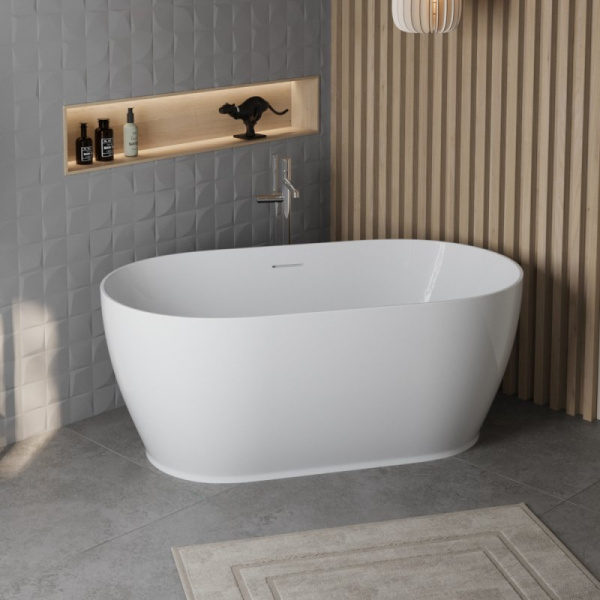 Акриловая ванна BelBagno BB413 170x80 белая матовая, с ножками
