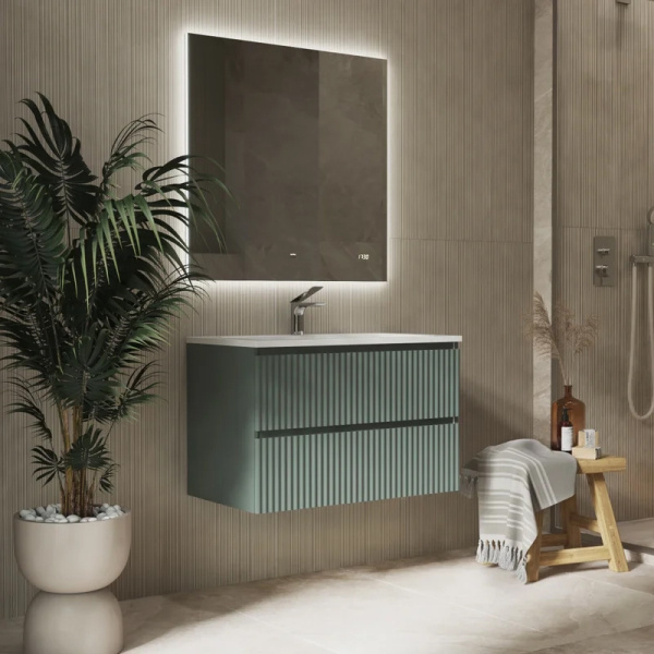 Тумба с раковиной RAVAL Coste 80 зеленая