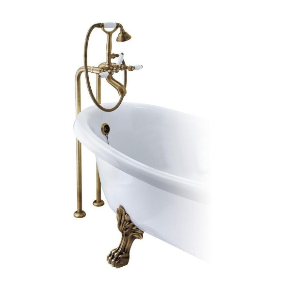 Декорат. подводка воды для нап. смесителя д/ванн (пара) античная бронза Nicolazzi