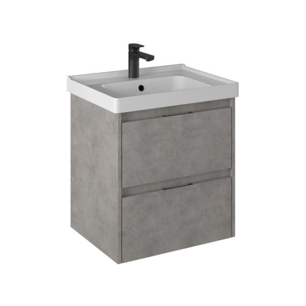 Тумба с раковиной Briz Чикаго 60 бетон светло-серый